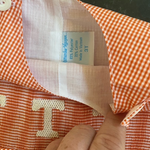 NEW University Of Tennessee Remember Nguyen Smocked Jon Jon Romper 3T Shortall - Picture 4 of 5